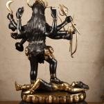 Brass Large Kali Mata Sculpture | 33" Amavasya Sky Black Edition | 35kg Sacred Masterpiece | Temple Grade Art | Jaipurio